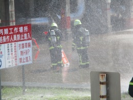 東聯化學高雄林園廠舉行2020年度消防訓練，並通過高雄市林園消防隊驗證